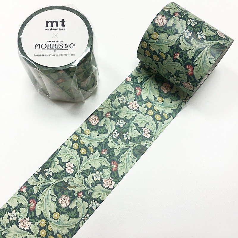 mt 和纸胶带 x William Morris【Leicester (MTWILL09)】 - 纸胶带 - 纸 绿色