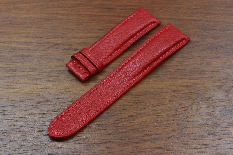 手工皮件 Watch Strap 定制表带(定制尺寸下单处)  - 表带 - 真皮 红色