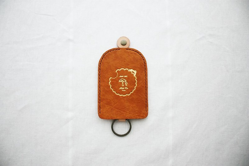 吊钟钥匙包-棕色 - 钥匙链/钥匙包 - 真皮 咖啡色