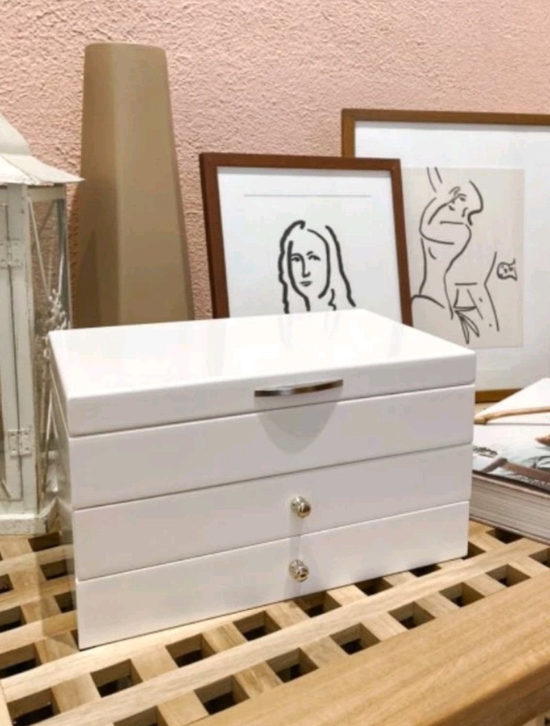 【Ms. box 箱子小姐】英式时尚白色木制珠宝盒/饰品盒 - 收纳用品 - 木头 白色