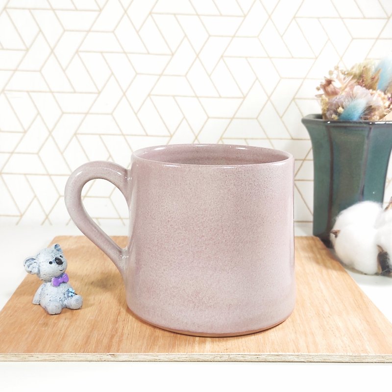 粉樱山形杯-约330ml,茶杯,马克杯,水杯,杯盖,咖啡杯 - 咖啡杯/马克杯 - 陶 粉红色