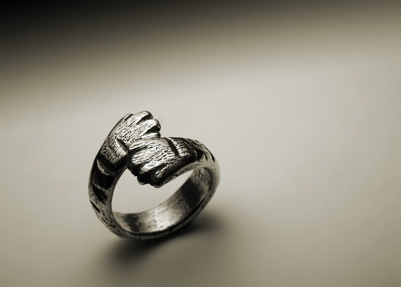 大猫掌戒指 - 戒指 - 其他金属 银色