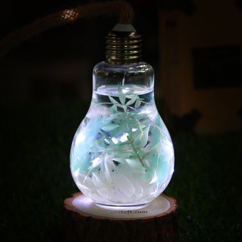 蒂芬妮蓝绿系花火 全台唯一 植物性液态灯 疗愈 定制礼物 小夜灯 情人 礼物 USB触控开关 - 灯具/灯饰 - 玻璃 透明