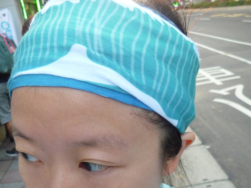 Liuyingchieh 七星潭 观浪 海洋 花莲 吸湿排汗 COOLMAX 魔术头巾 - 运动配件 - 聚酯纤维 蓝色