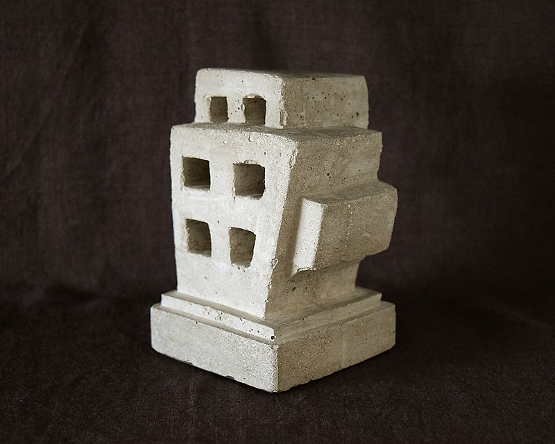 Ruins Concrete Bookend (apartment) - 摆饰 - 水泥 灰色