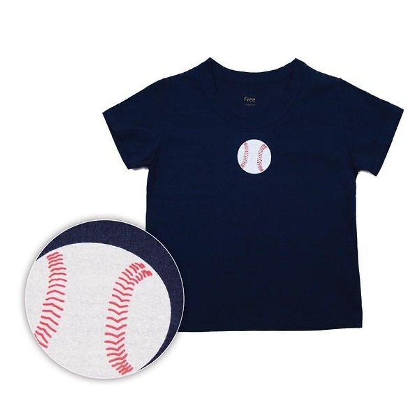 野球好きの方へプレゼントしませんか？ボディーからオリジナル。野球のボール Ｔシャツ　Tcollector - 女装 T 恤 - 棉．麻 蓝色