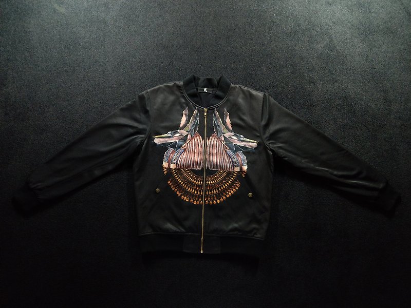Anapa Bomber jacket 古埃及冥王阿奴拜飞行外套 - 男装外套 - 聚酯纤维 黑色