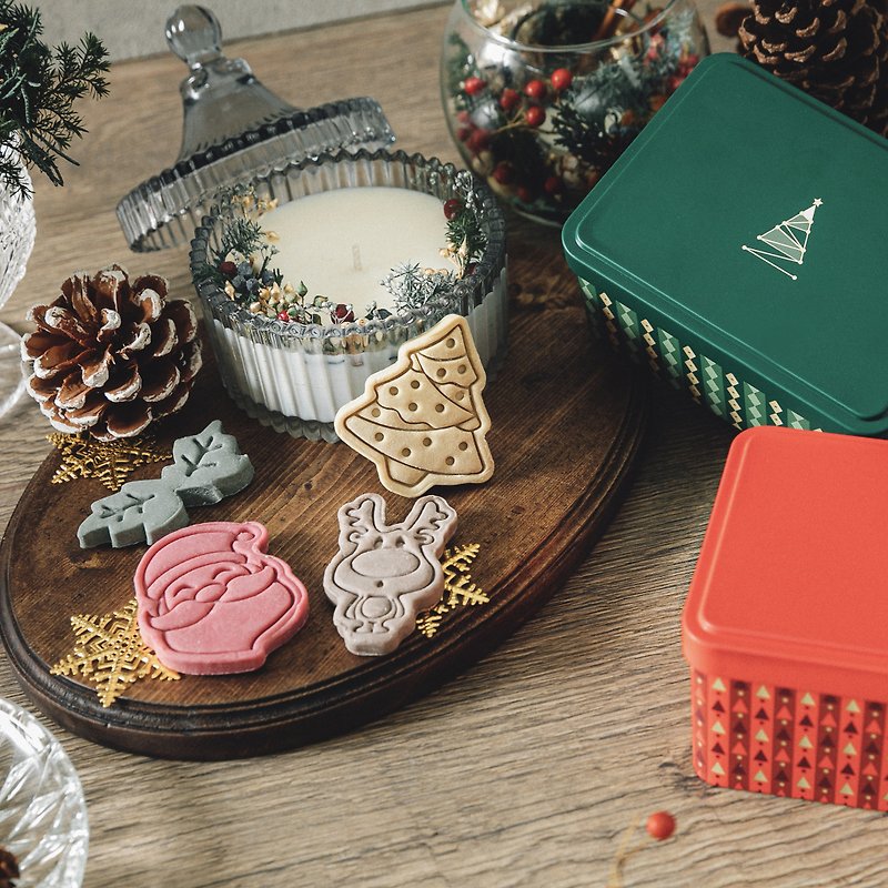 【圣诞礼盒】圣诞饼干造型 手工皂 - 肥皂/手工皂 - 浓缩/萃取物 多色