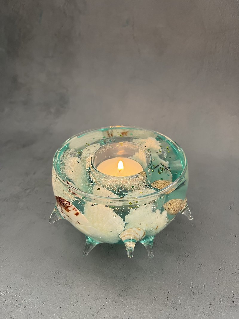 Uni - 海胆造型玻璃蜡烛台 (附茶蜡四个) - 蜡烛/烛台 - 玻璃 