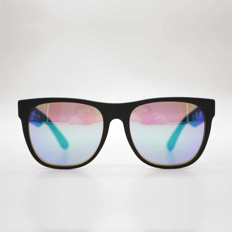 SUPER太阳眼镜 - CLASSIC BLACK FLASH MATTE - 眼镜/眼镜框 - 其他材质 黑色