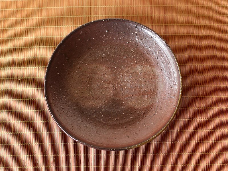 備前焼 皿(17.5cm)　sr3-058 - 盘子/餐盘/盘架 - 陶 咖啡色
