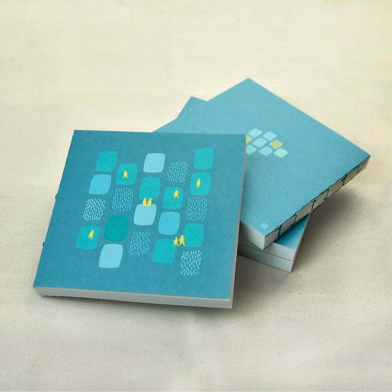 毕业/老师礼物 - 小部头空白方格笔记本靛青 - 笔记本/手帐 - 纸 蓝色