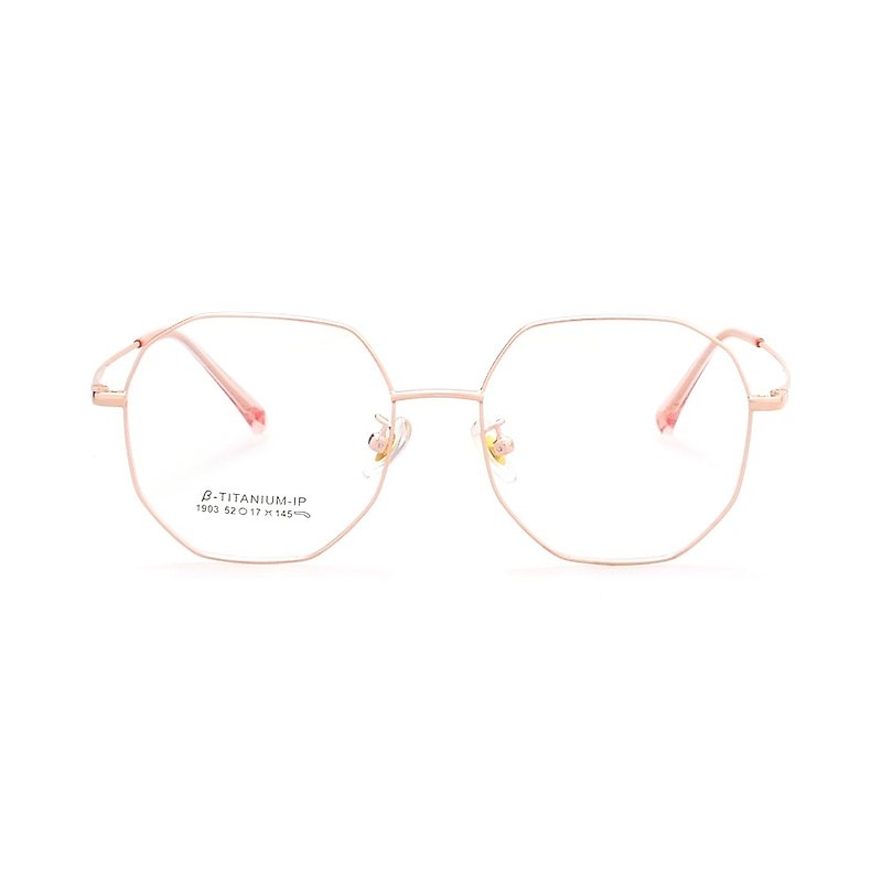 2020-韩国客户设计∣完美多边形眼镜-玫金【新款尝鲜价】 - 眼镜/眼镜框 - 贵金属 粉红色