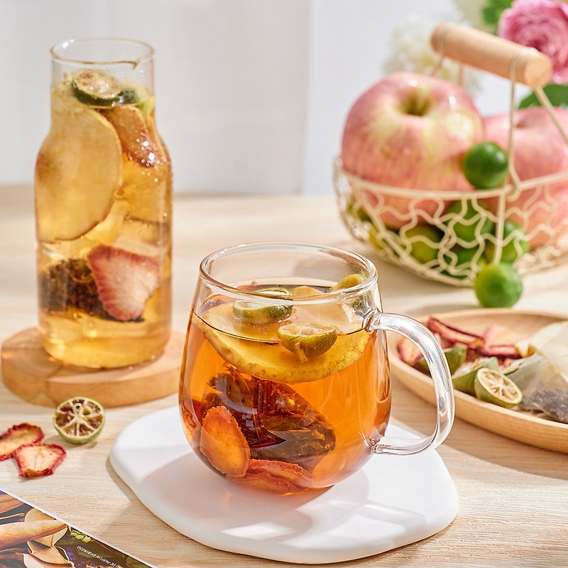 苹果青柠草莓乌龙茶 (6包/袋) 热冲冷泡 同样出色 真正水果茶包 - 茶 - 其他材质 