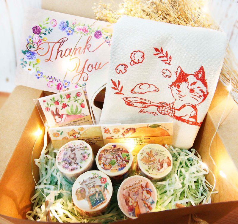 【预购】可爱动物纸胶带礼物盒 - 纸胶带 - 纸 多色