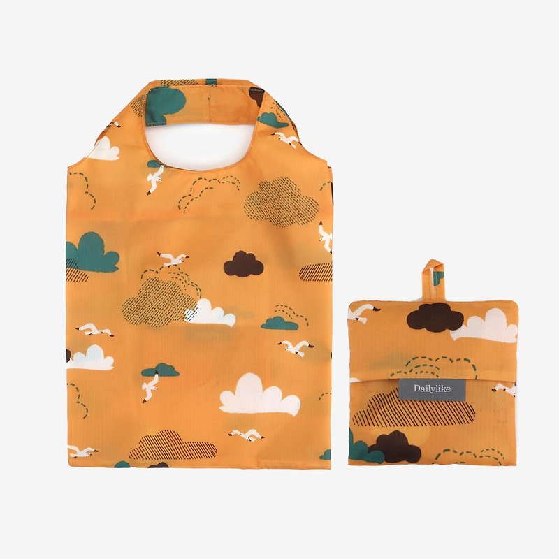 折叠口袋购物袋S-07云朵,E2D15961 - 手提包/手提袋 - 聚酯纤维 橘色