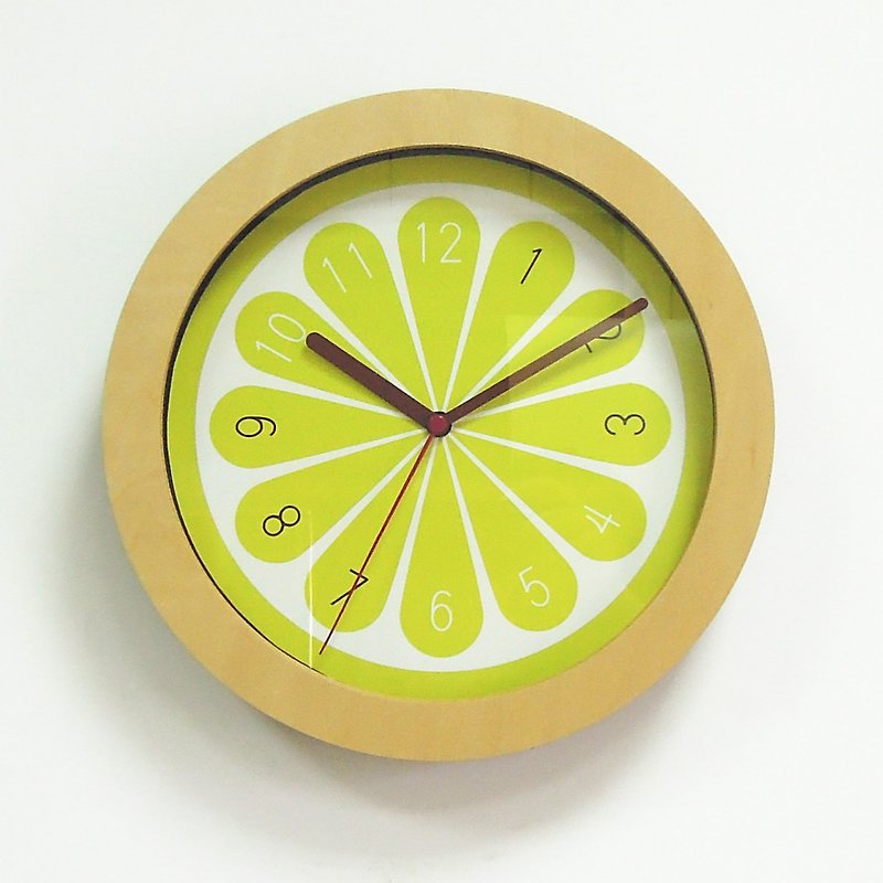 柠檬片  挂钟 - 时钟/闹钟 - 木头 