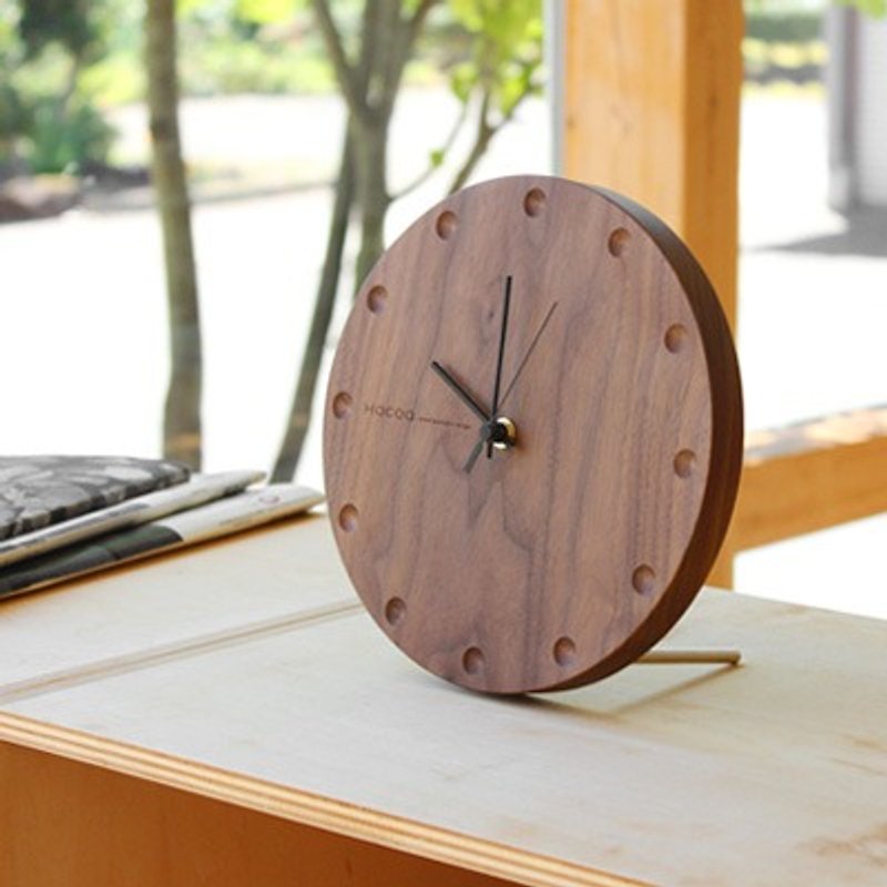 原木手工圆形时计 - 时钟/闹钟 - 木头 咖啡色