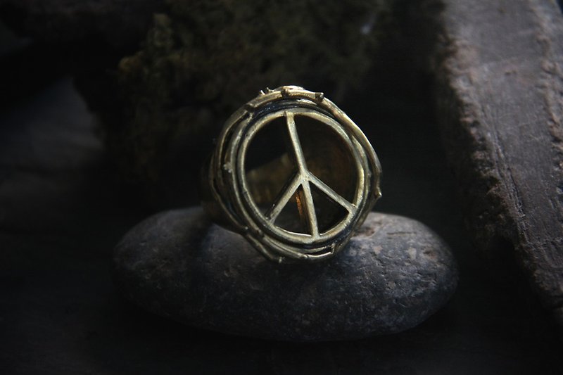 Peace Ring - 戒指 - 其他金属 金色
