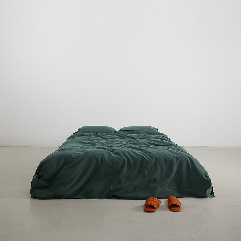 裸系列 莫兰迪绿 纯色四件套60支高级感长绒棉100%全棉床单床包被
