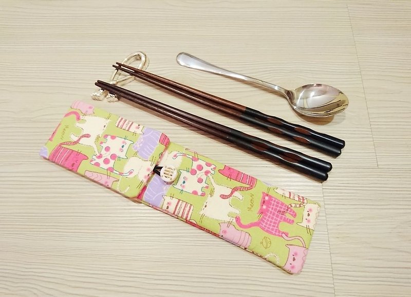 环保餐具收纳袋 筷子袋 组合筷专用(可放2双筷子.汤匙.叉子) A309 - 筷子/筷架 - 棉．麻 多色
