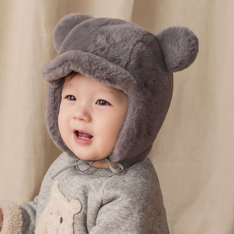 Happy Prince韩国制 Molo小熊婴儿帽 - 婴儿帽/发带 - 聚酯纤维 灰色