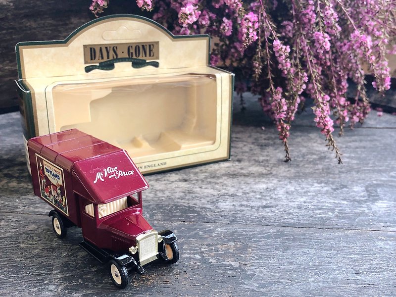 英国制酒红色饼干老牌玩具王国小货车 含原装盒 J - 摆饰 - 其他金属 红色