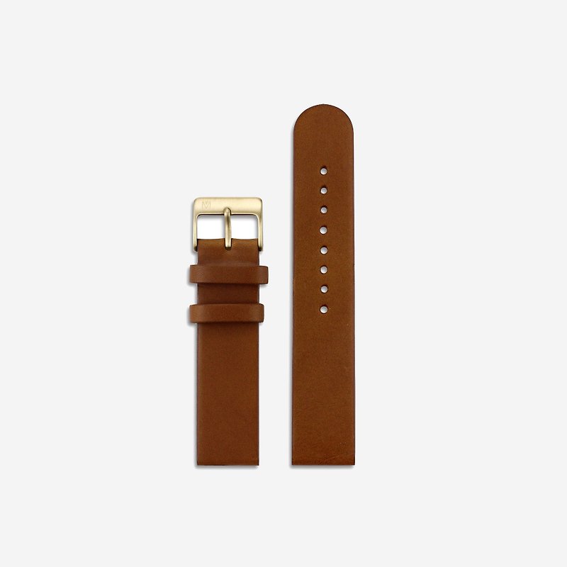 16mm 棕色意大利真皮表带 | 灵活拆卸功能 | Maven Watches - 女表 - 真皮 咖啡色