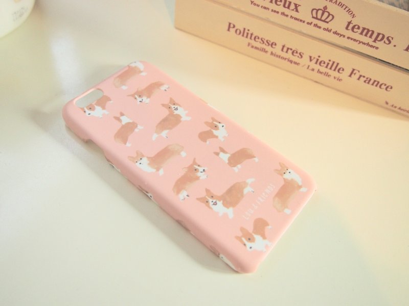 限量版-柯基犬粉色手机壳 - 平板/电脑保护壳 - 塑料 粉红色