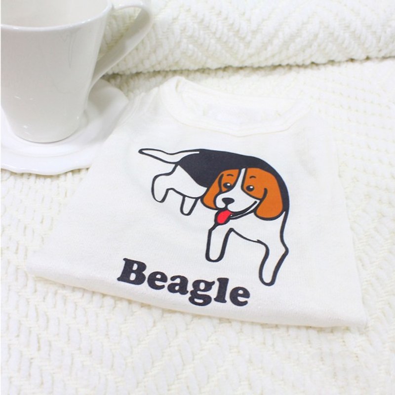 [毛孩姓名订做款] 米格鲁 Beagle 反光衣(毛孩款) - 衣/帽 - 棉．麻 白色