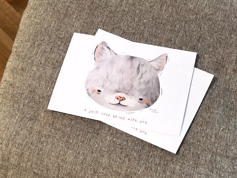 宠物明信片 II / 灰猫 - 卡片/明信片 - 纸 灰色