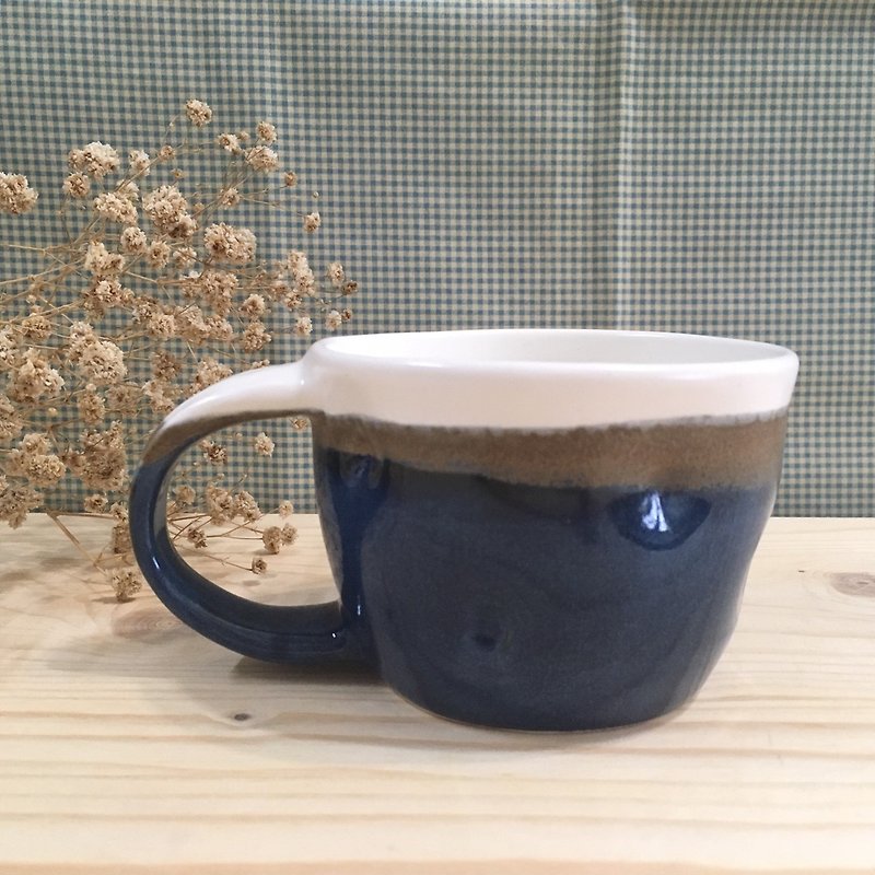 深海蓝-点杯 - 咖啡杯/马克杯 - 陶 蓝色