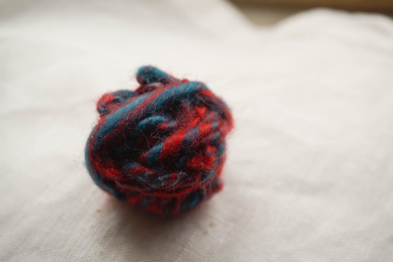 DIY手捻线球包 | 手纺线 - 编织/刺绣/羊毛毡/裁缝 - 羊毛 红色