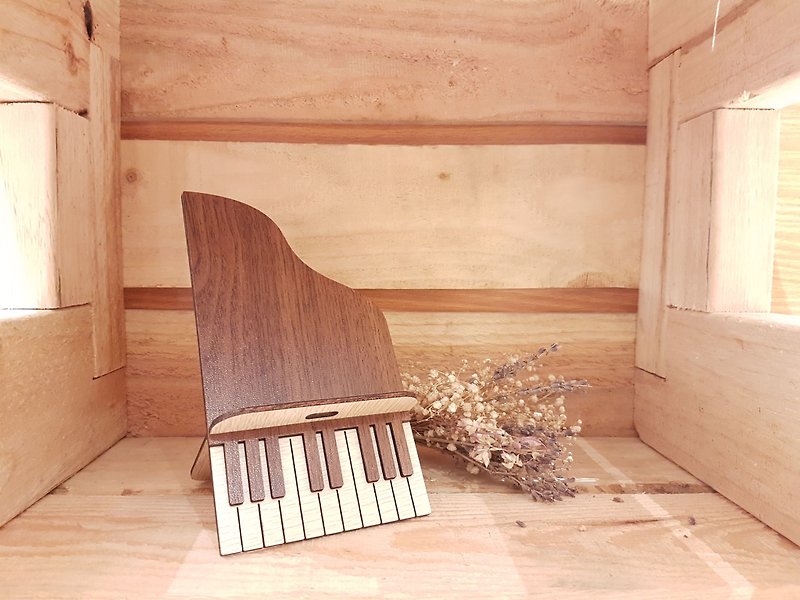 【教师节礼物】木头手机座─钢琴 - 摆饰 - 木头 咖啡色