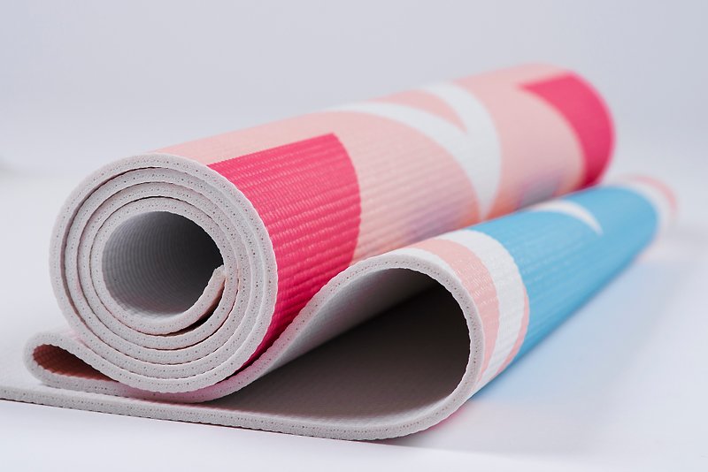 DOUX YOGA MAT Acro Date - 几何瑜珈垫 - 瑜珈垫 - 橡胶 粉红色