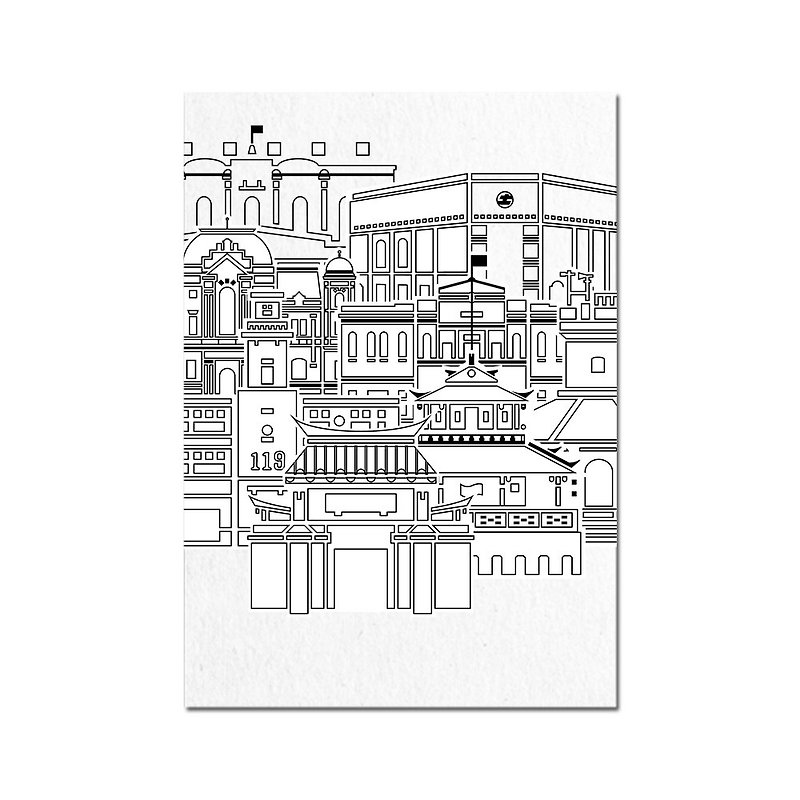 | 台南建筑系列 | 明信片/共2款 - 卡片/明信片 - 纸 多色