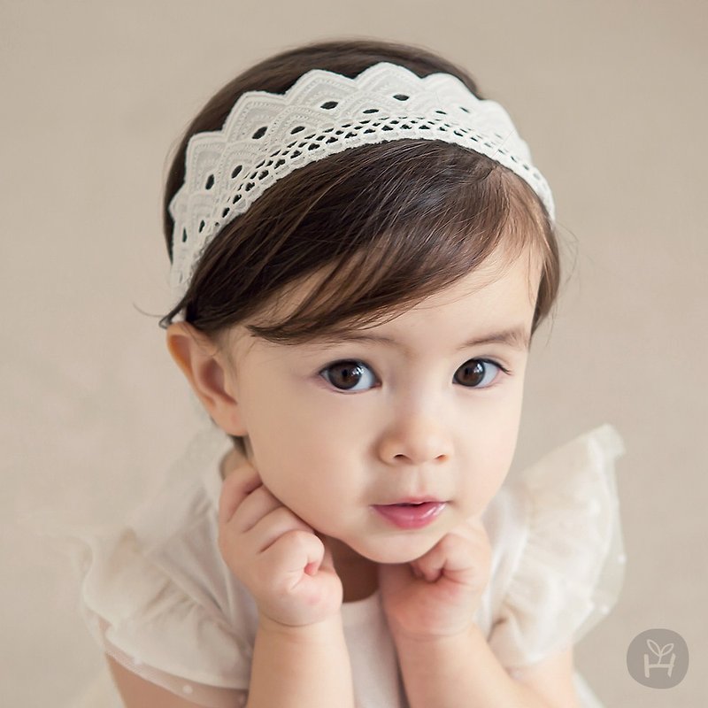 Happy Prince Moa 女婴童纯净蕾丝发带 韩国制 - 其他 - 棉．麻 白色