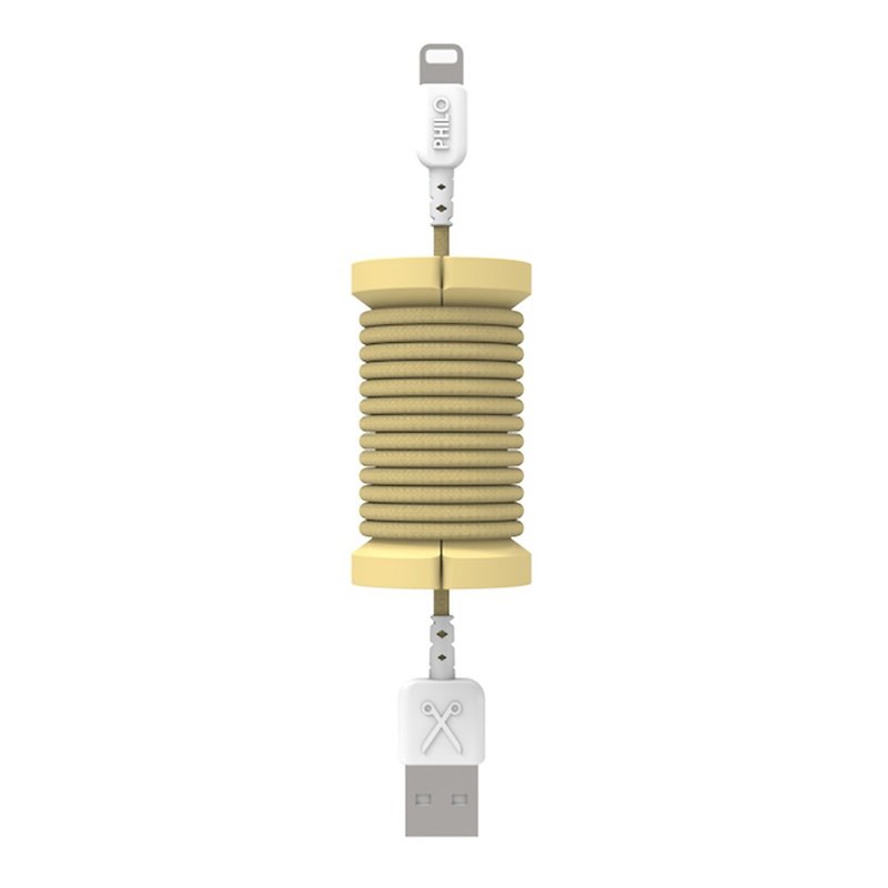 意大利PHILO Lightning - USB 缤纷编织传输线 100cm 金8055002391016 - 充电宝/传输线 - 塑料 金色