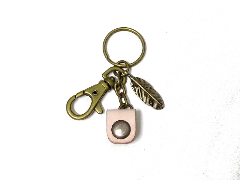 Gogoro 迷你圆皮革钥匙圈 (12色) - 钥匙链/钥匙包 - 真皮 咖啡色
