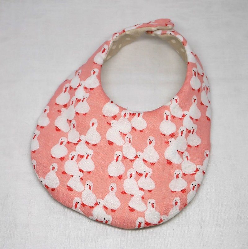 Japanese Handmade 8-layer-gauze Baby Bib - 围嘴/口水巾 - 棉．麻 粉红色