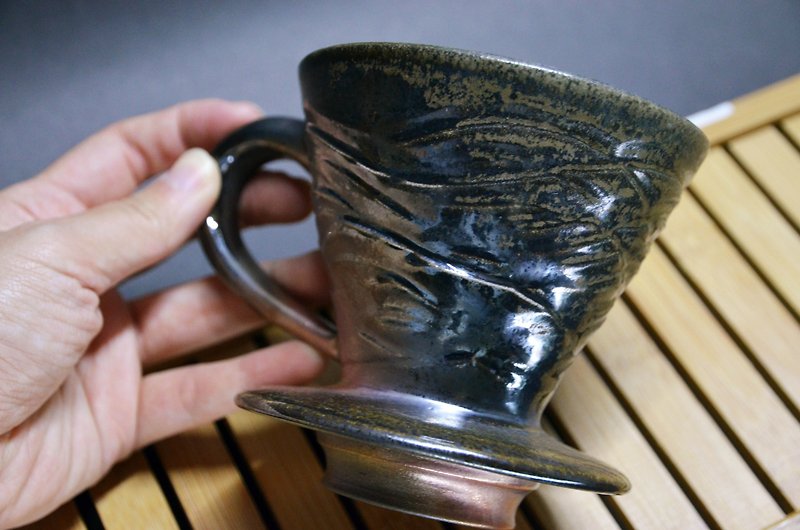 柴烧咖啡滤杯 单孔滤杯 - 花瓶/陶器 - 陶 