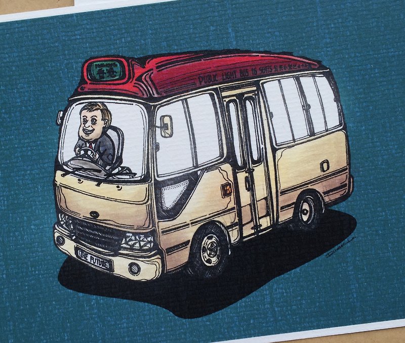 香港小巴司机 - 高品质画作印刷 - 海报/装饰画/版画 - 纸 