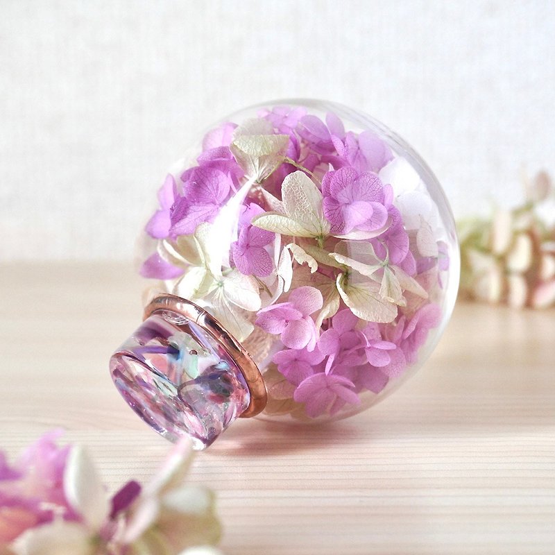 紫陽花の万華鏡　かさねのいろめ - 摆饰 - 玻璃 粉红色