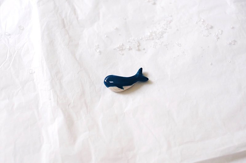 海洋系列 蓝鲸陶瓷别针 - 胸针 - 瓷 蓝色