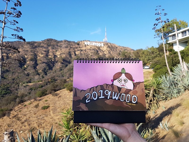 2019 Hollywood 三角桌历 - 年历/台历 - 纸 粉红色