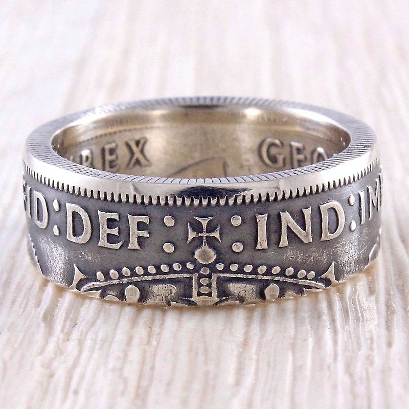 Silver Coin Ring (Great Britain) Crown