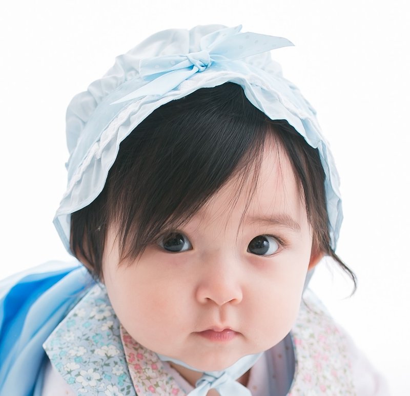 Cutie Bella 绑带婴儿帽 适用0~12M Blue - 婴儿帽/发带 - 棉．麻 紫色