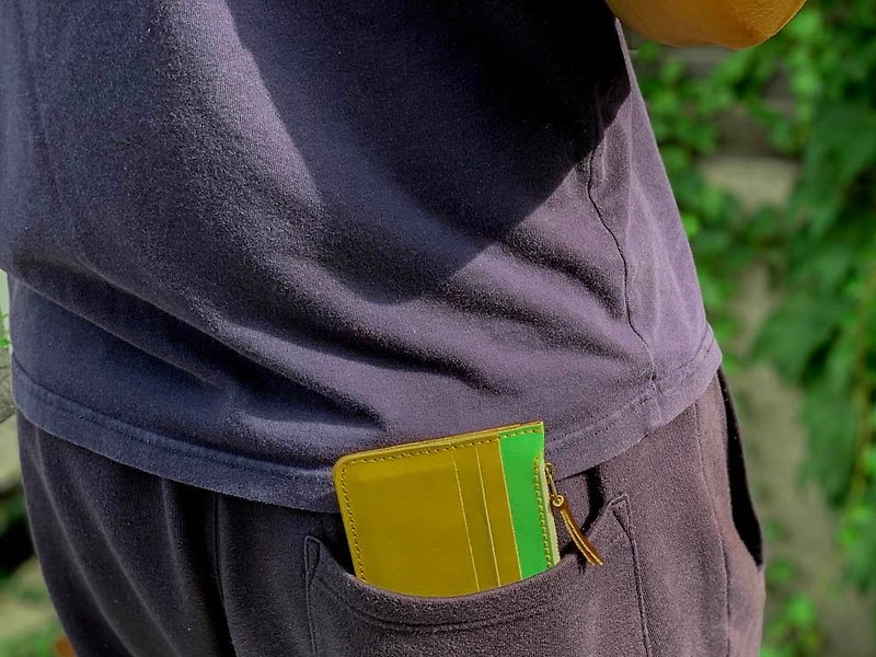 F-SLIM　自然大好きアウトドアカラー　フルスリム財布　デニムポケットにいいね　FSW-GOCB-C - 皮夹/钱包 - 真皮 绿色