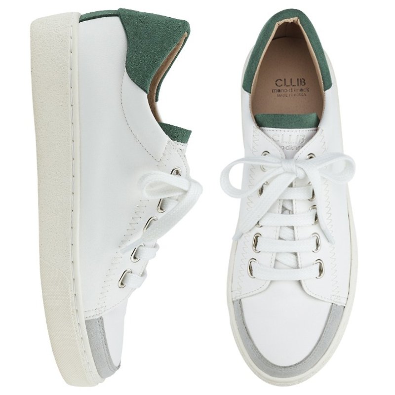 PRE-ORDER – SPUR NOTT_RET 运动鞋 LS4351 WHITE - 女款运动鞋/球鞋 - 真皮 绿色