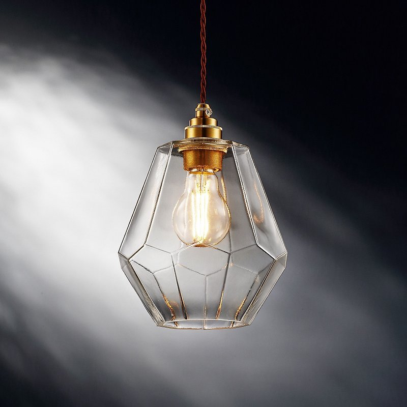 【尘年旧饰】怀旧铜制玻璃吊灯PL-1737附LED 6W灯泡 - 灯具/灯饰 - 玻璃 透明